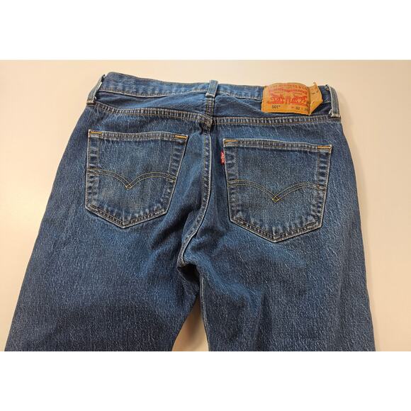 Levis modern waterless 32x30 501 EUC button fly blue jeans casual everyday ^ - Picture 2 of 9